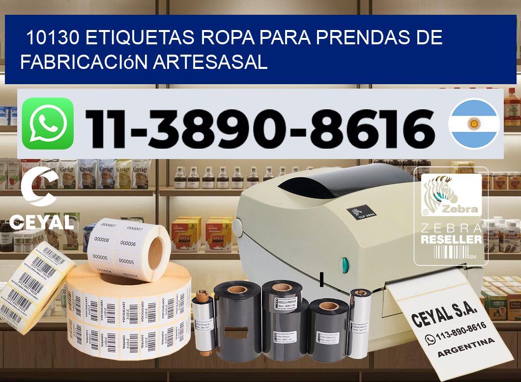 10130 Etiquetas ropa para prendas de fabricación artesasal