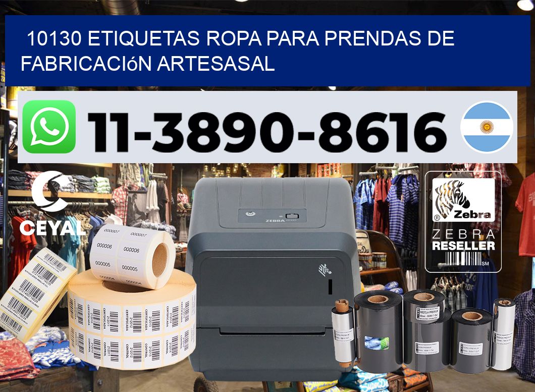 10130 Etiquetas ropa para prendas de fabricación artesasal
