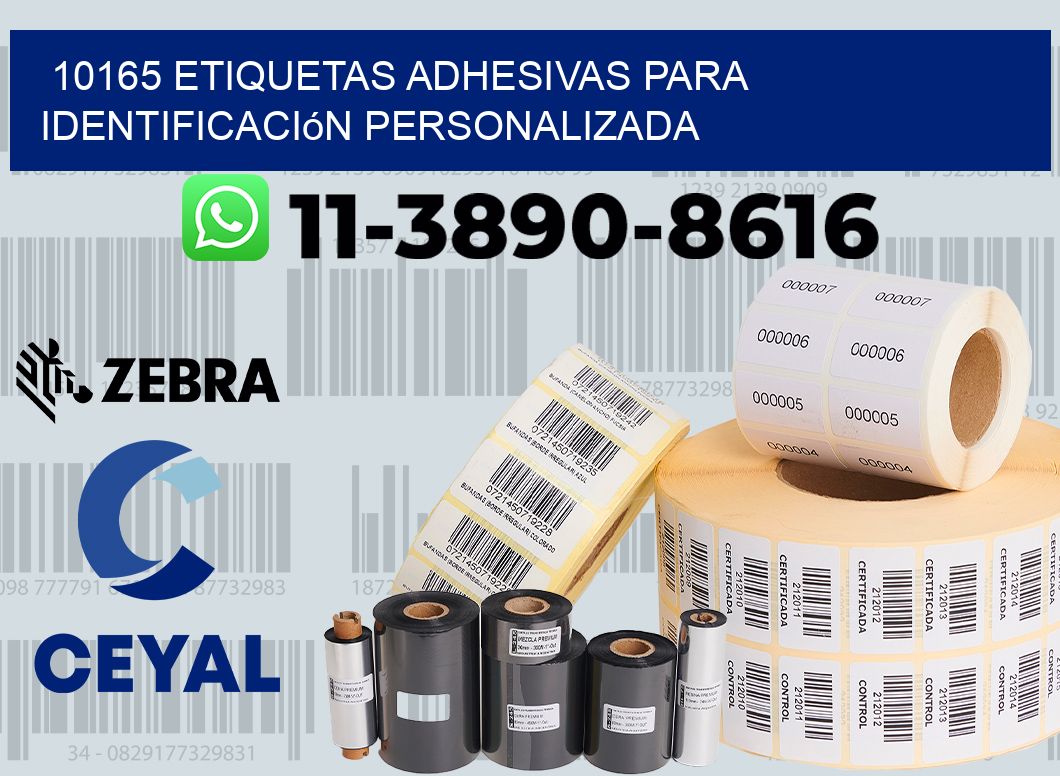 10165 Etiquetas adhesivas para identificación personalizada