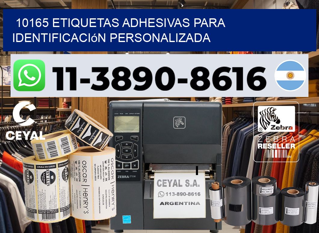 10165 Etiquetas adhesivas para identificación personalizada