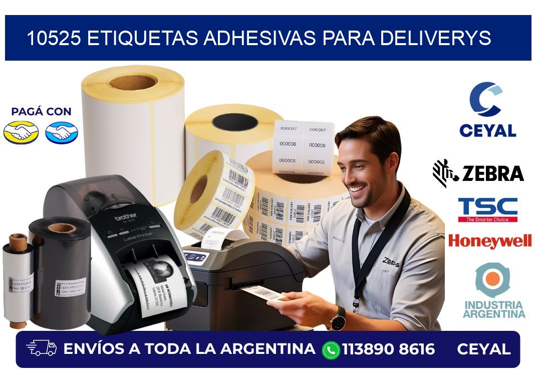10525 etiquetas adhesivas para deliverys