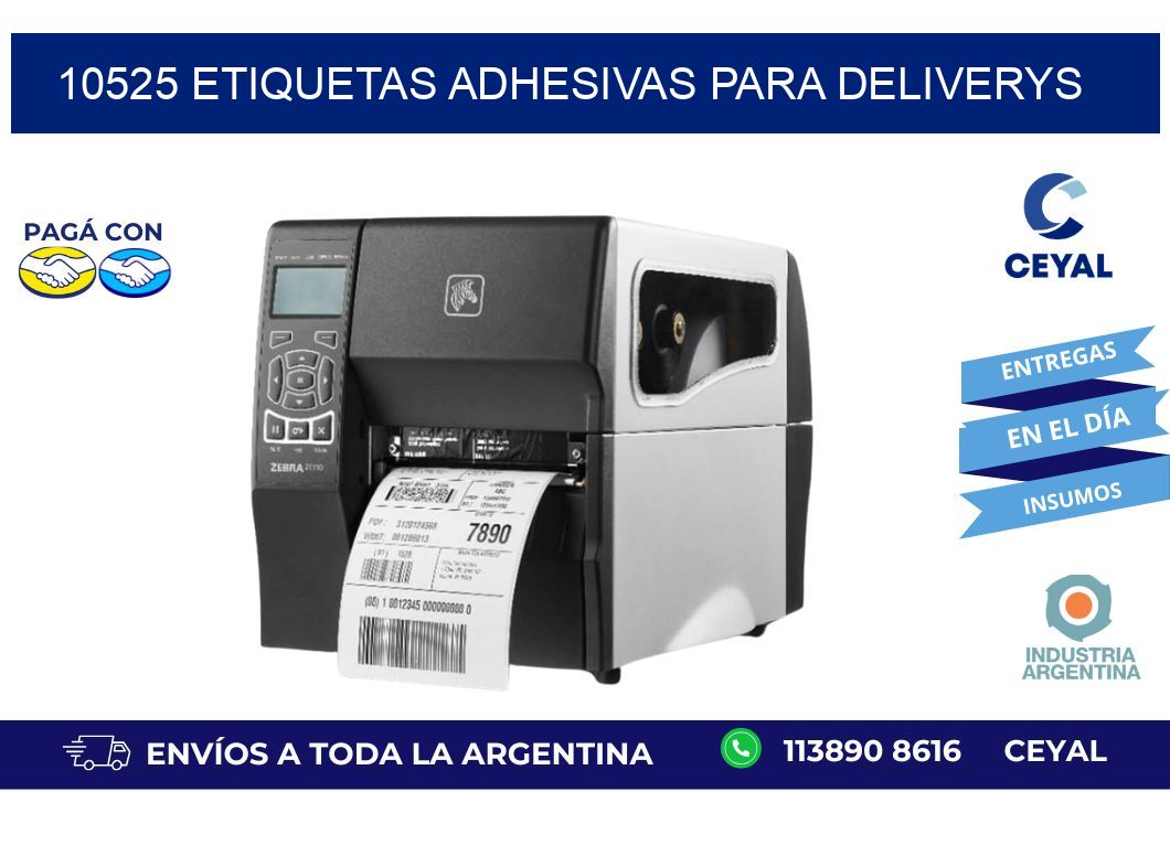 10525 etiquetas adhesivas para deliverys