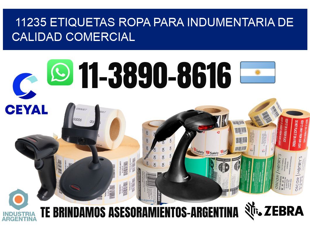 11235 Etiquetas ropa para indumentaria de calidad comercial