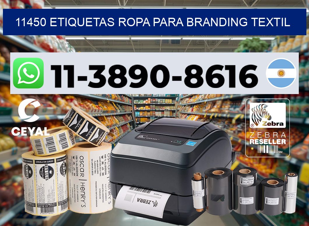 11450 Etiquetas ropa para branding textil