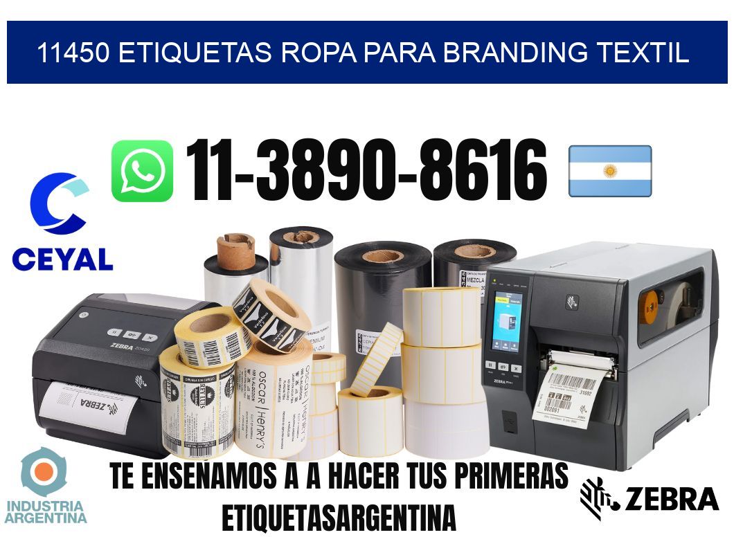 11450 Etiquetas ropa para branding textil