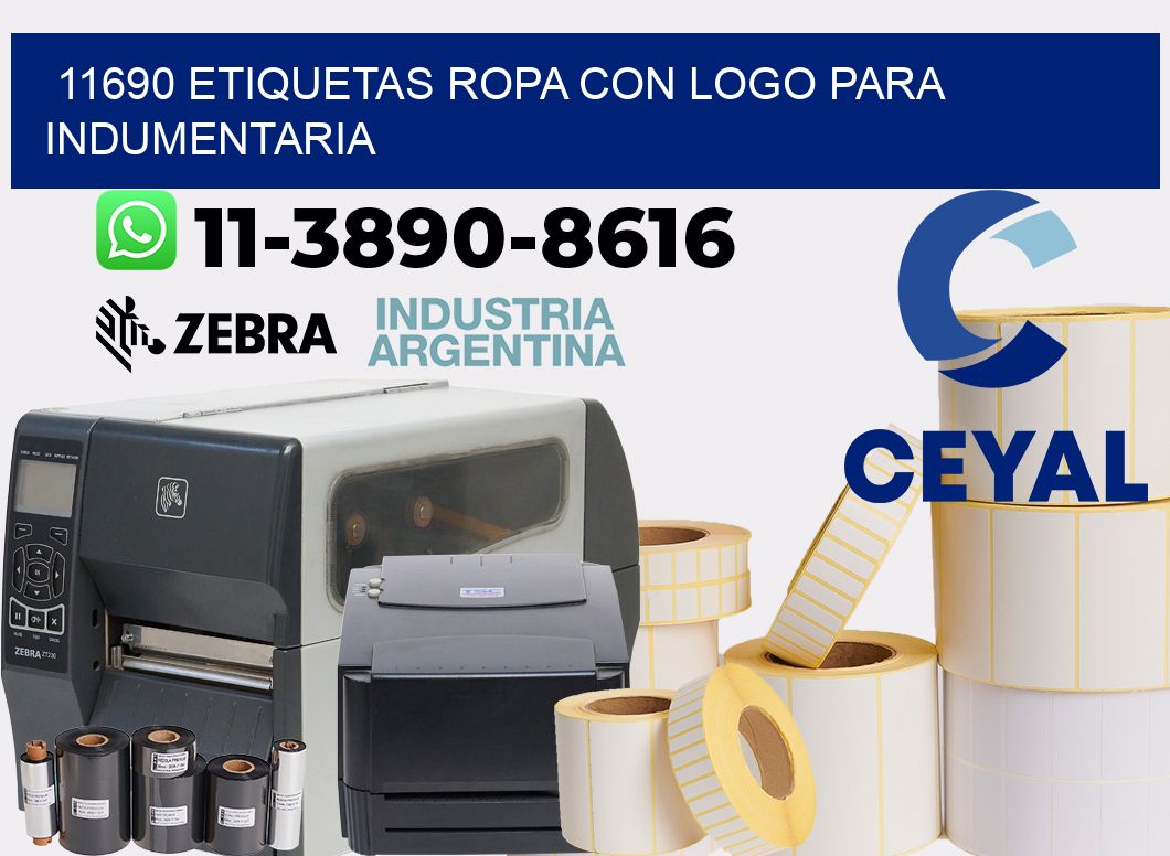 11690 Etiquetas ropa con logo para indumentaria