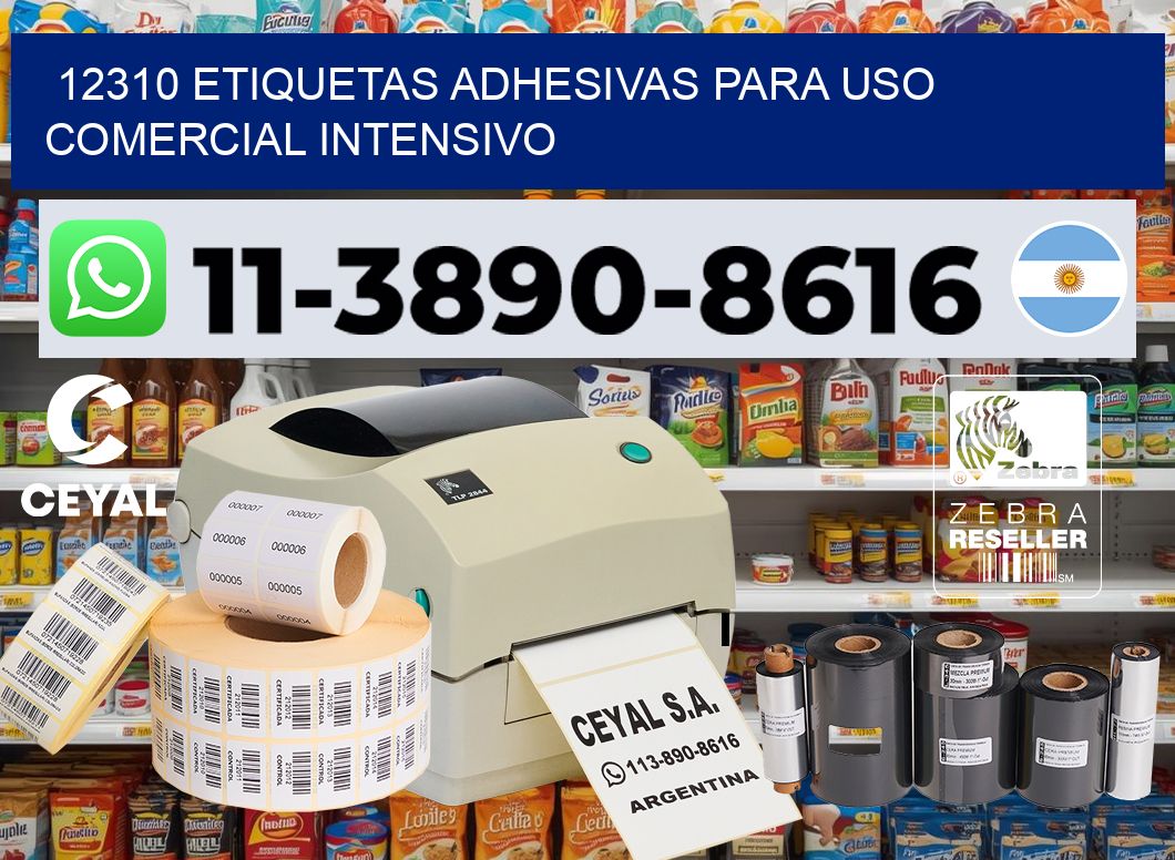 12310 Etiquetas adhesivas para uso comercial intensivo