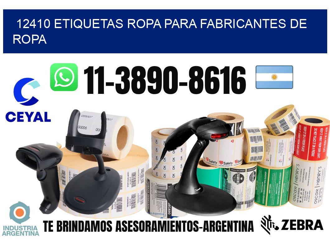 12410 Etiquetas ropa para fabricantes de ropa