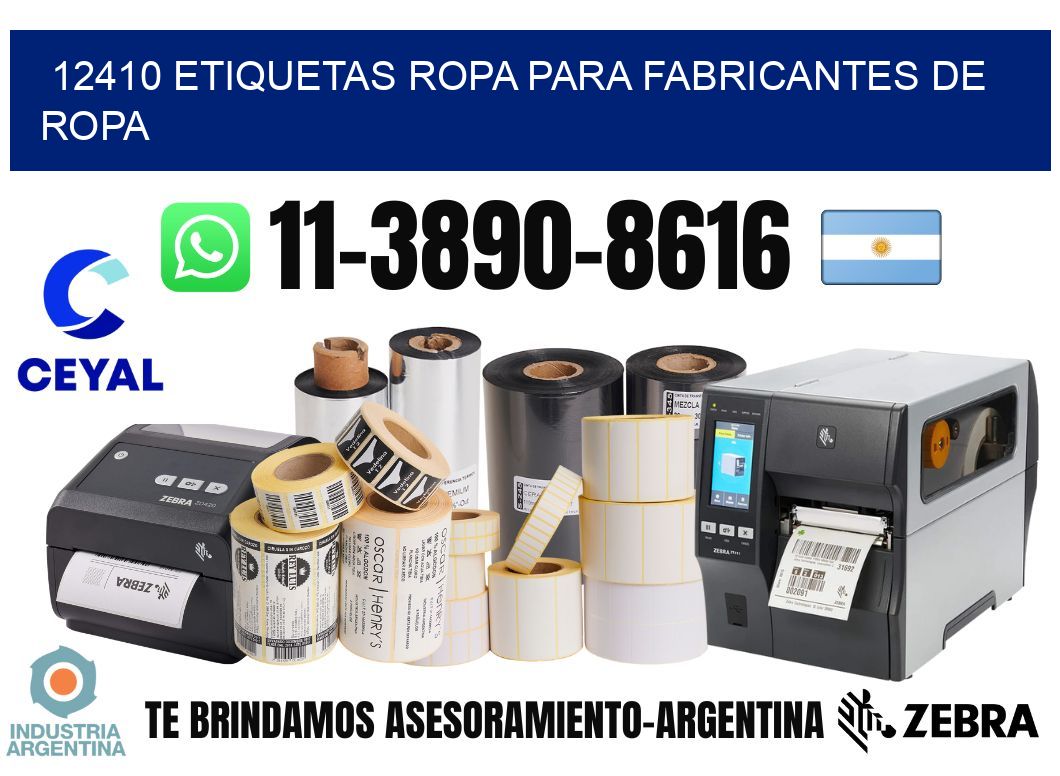 12410 Etiquetas ropa para fabricantes de ropa