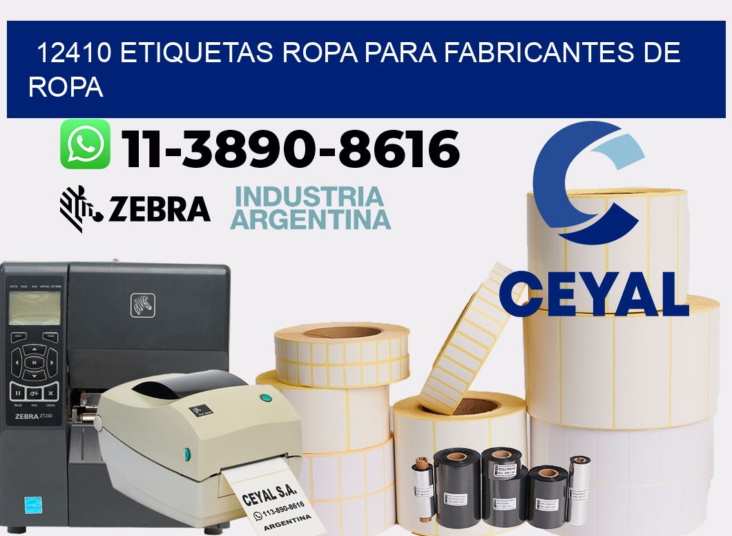 12410 Etiquetas ropa para fabricantes de ropa