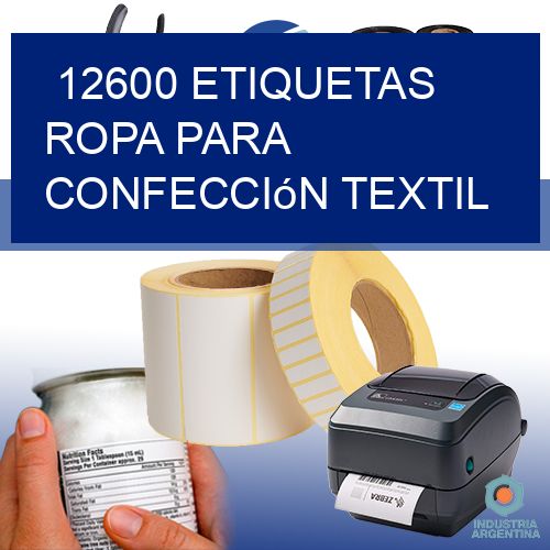 12600 Etiquetas ropa para confección textil