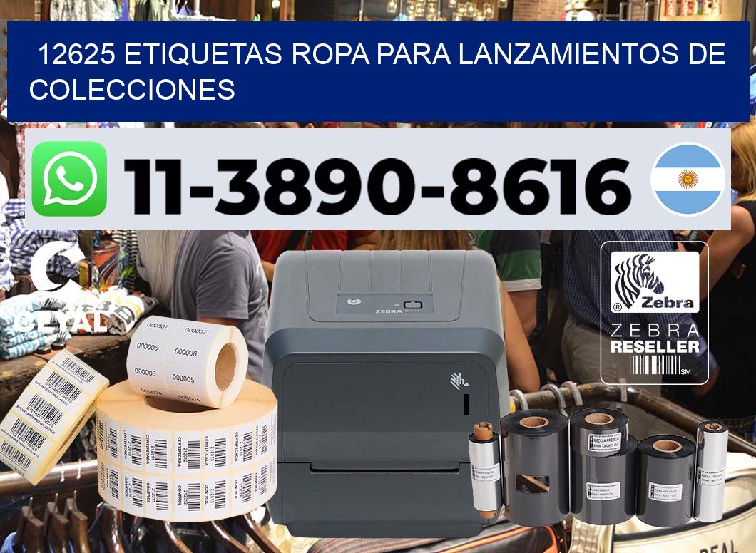 12625 Etiquetas ropa para lanzamientos de colecciones