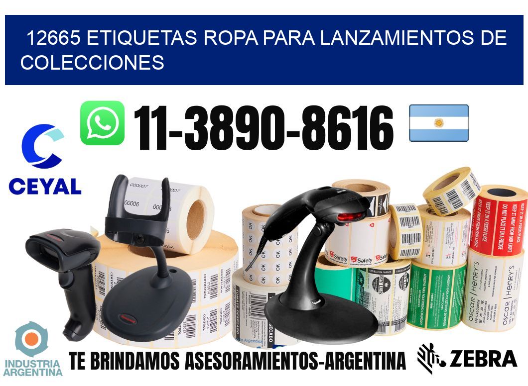 12665 Etiquetas ropa para lanzamientos de colecciones