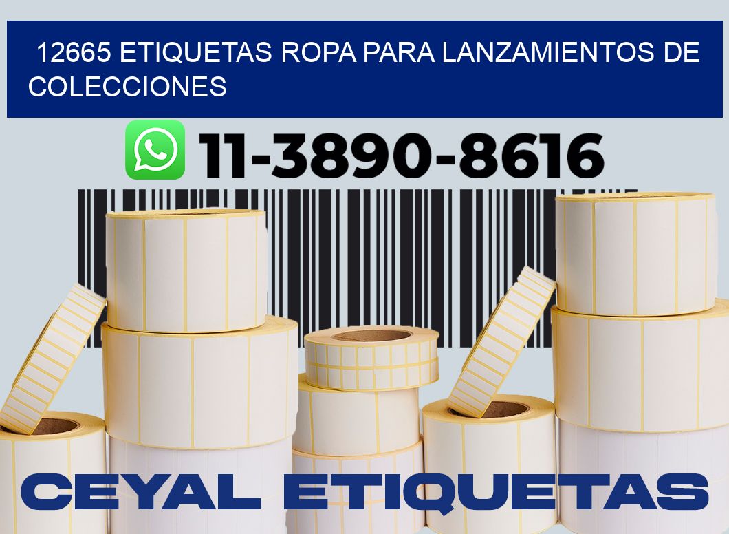 12665 Etiquetas ropa para lanzamientos de colecciones