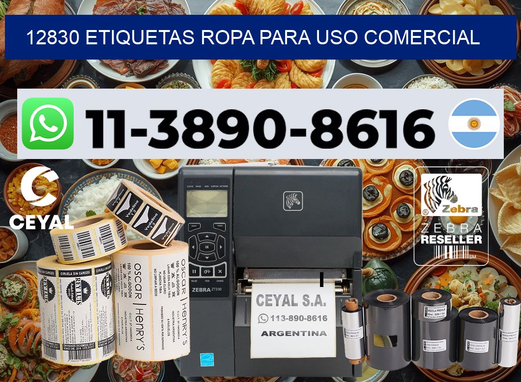 12830 Etiquetas ropa para uso comercial