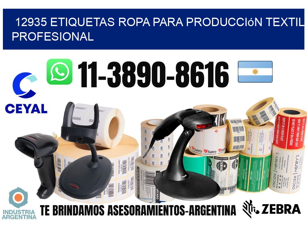 12935 Etiquetas ropa para producción textil profesional