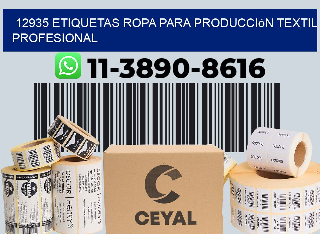 12935 Etiquetas ropa para producción textil profesional