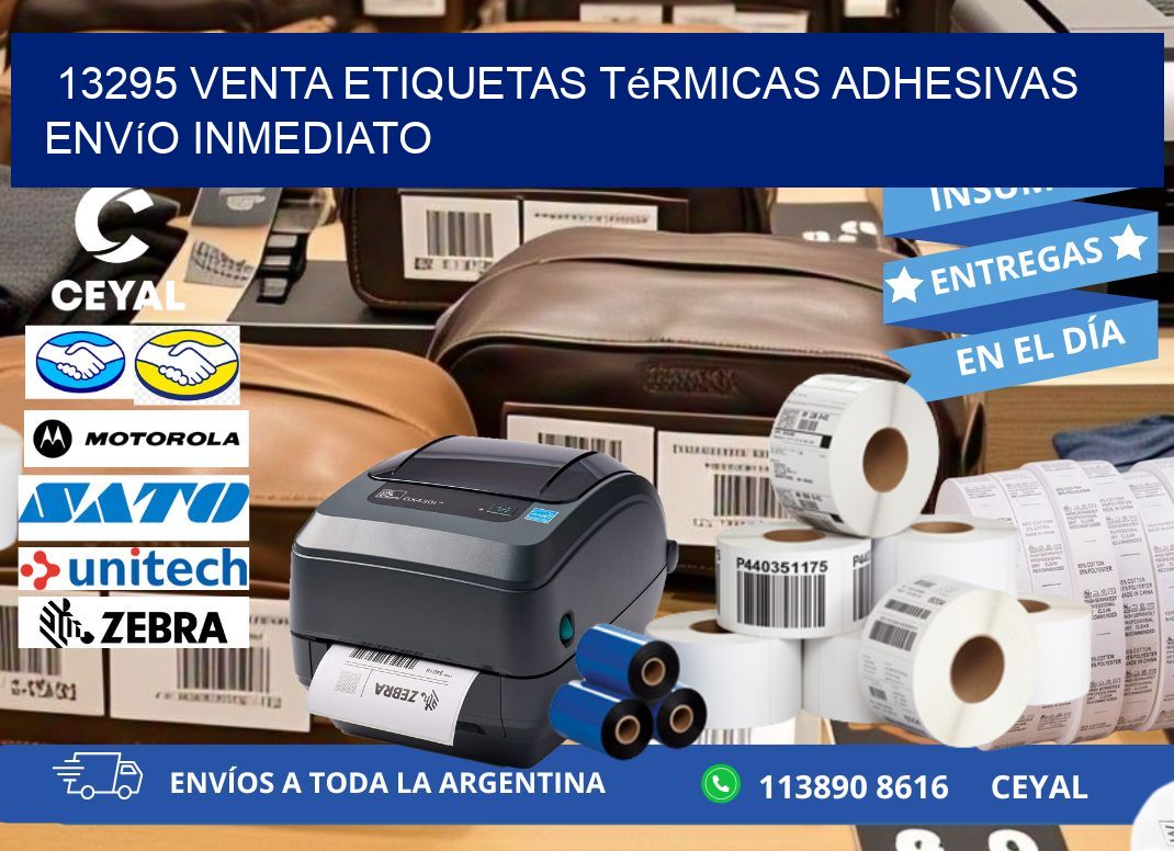 13295 venta etiquetas térmicas adhesivas envío inmediato