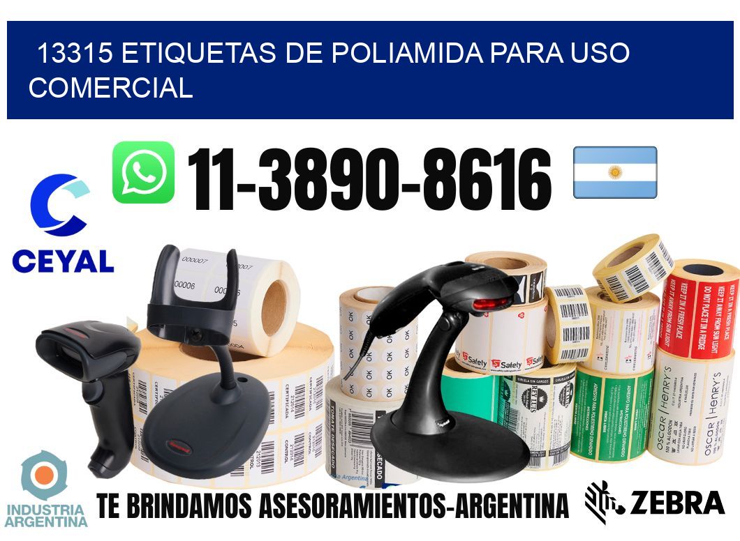 13315 Etiquetas de poliamida para uso comercial
