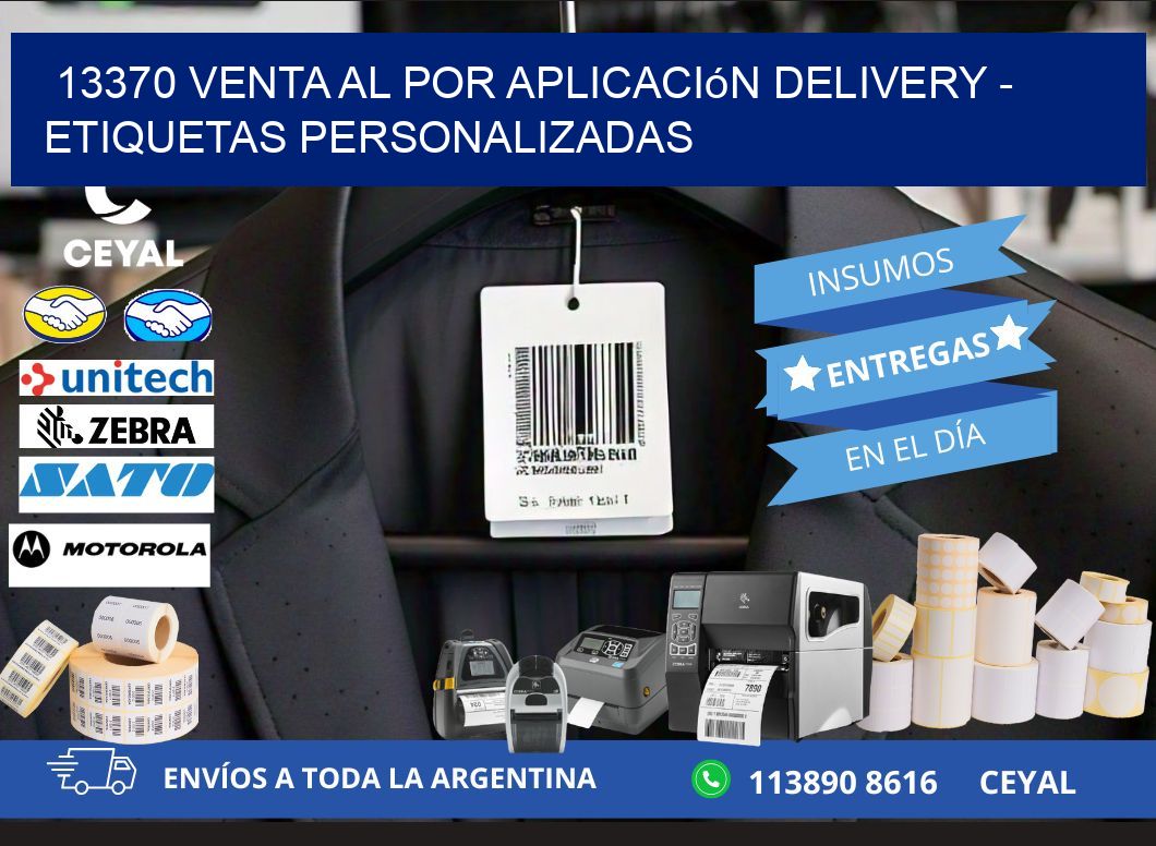 13370 Venta al Por Aplicación delivery - Etiquetas Personalizadas