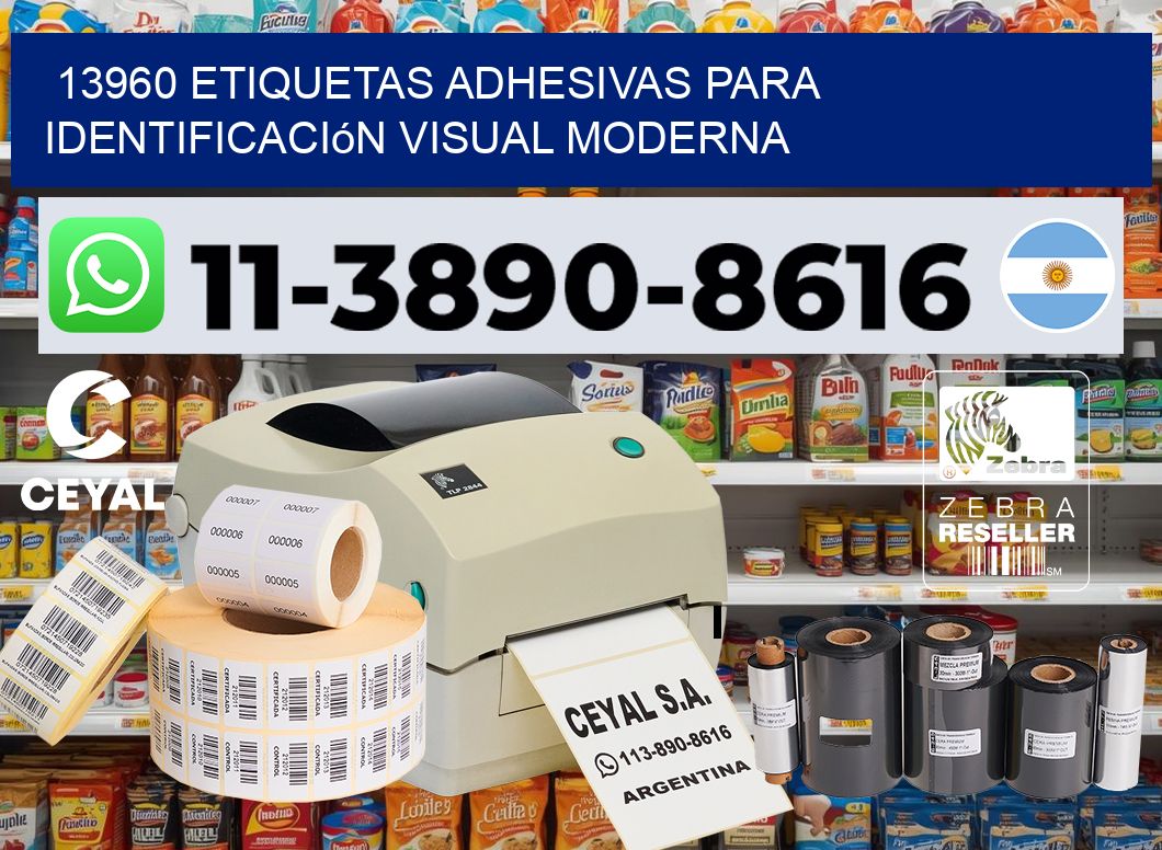 13960 Etiquetas adhesivas para identificación visual moderna