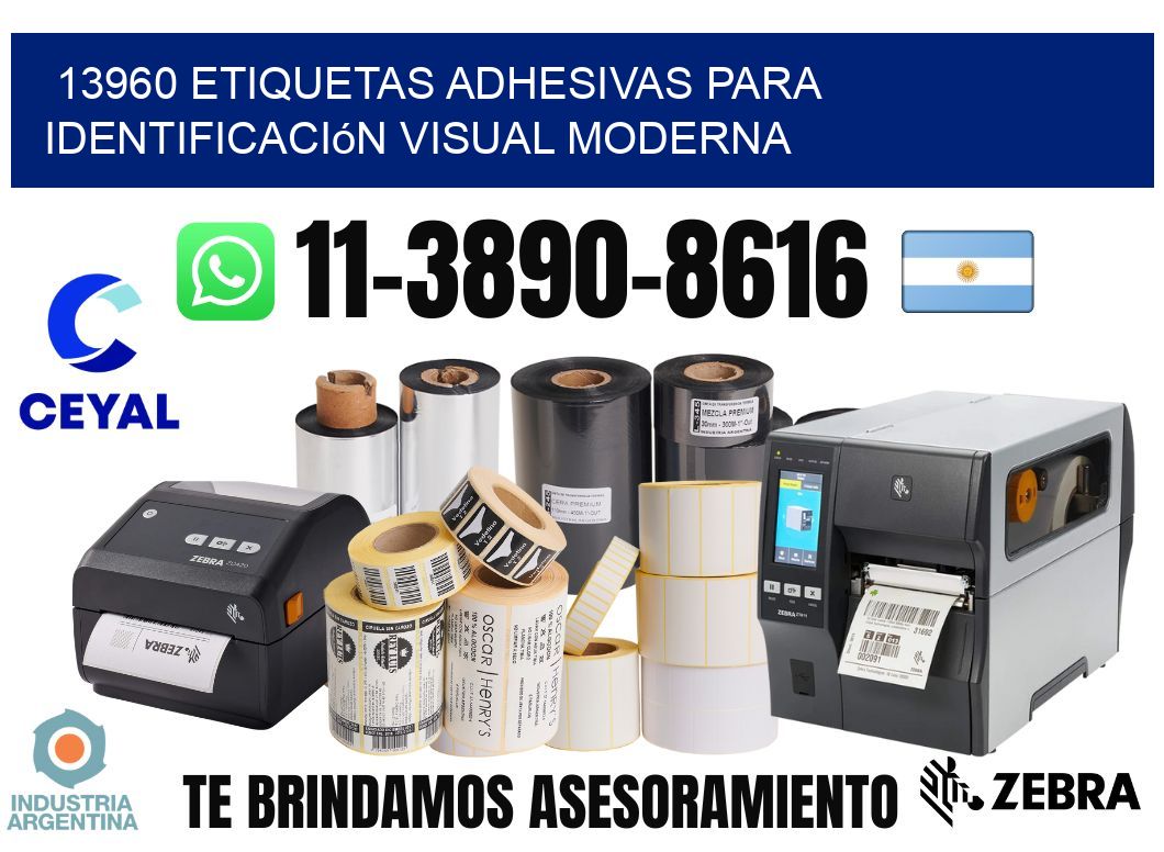 13960 Etiquetas adhesivas para identificación visual moderna