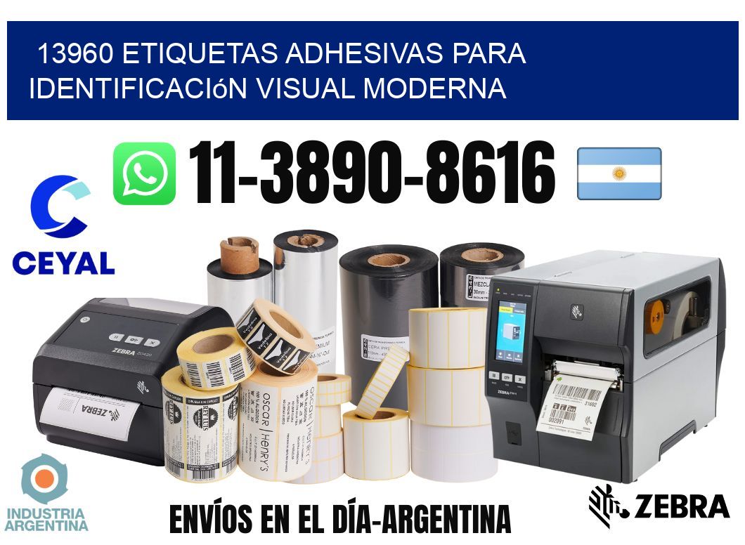 13960 Etiquetas adhesivas para identificación visual moderna