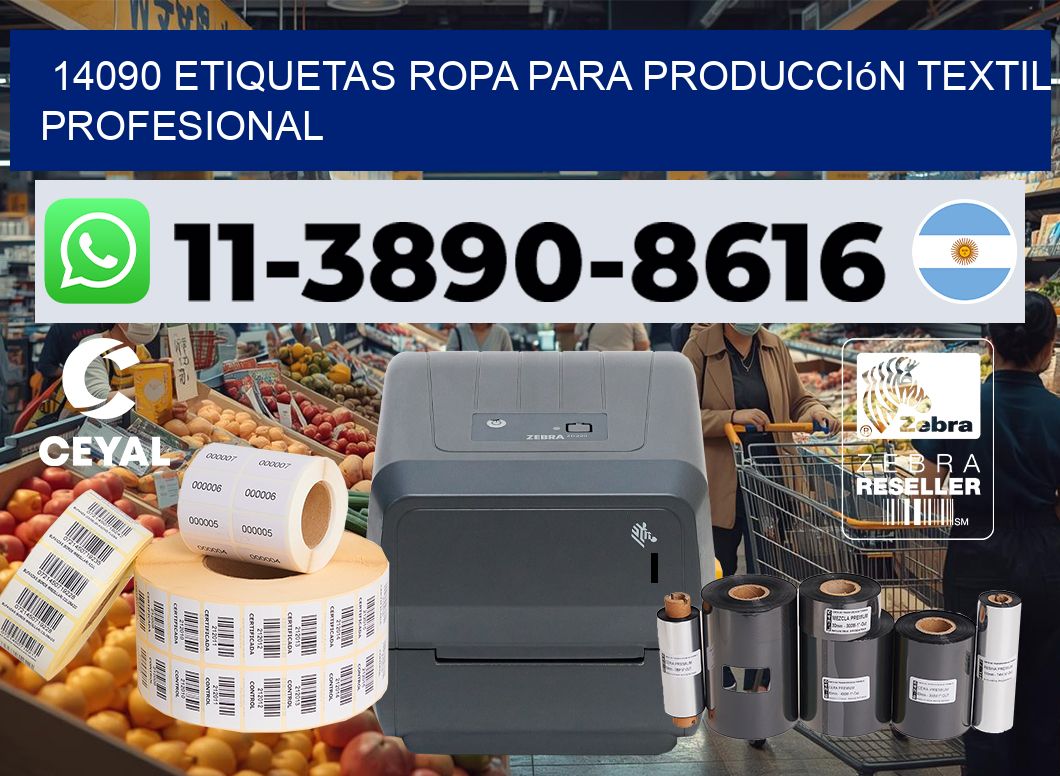 14090 Etiquetas ropa para producción textil profesional
