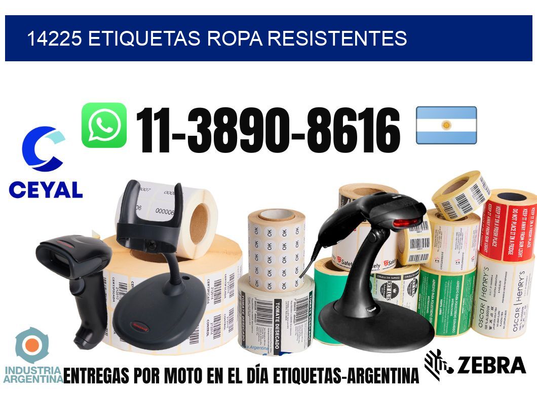 14225 Etiquetas ropa resistentes