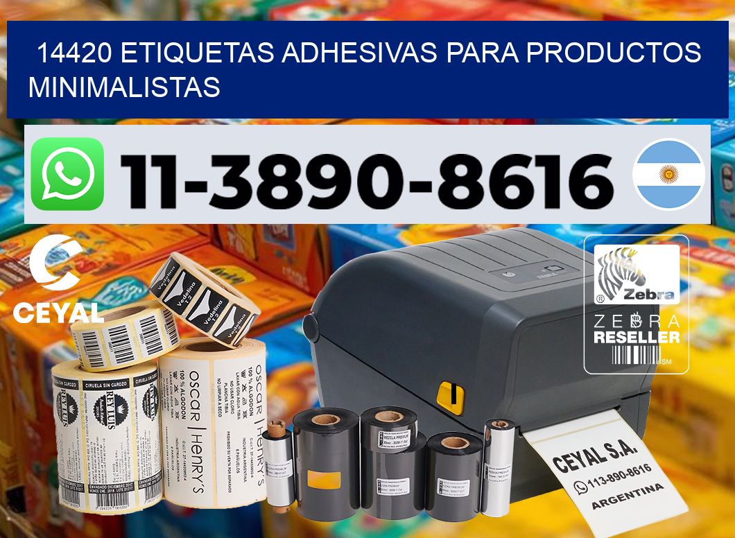 14420 Etiquetas adhesivas para productos minimalistas