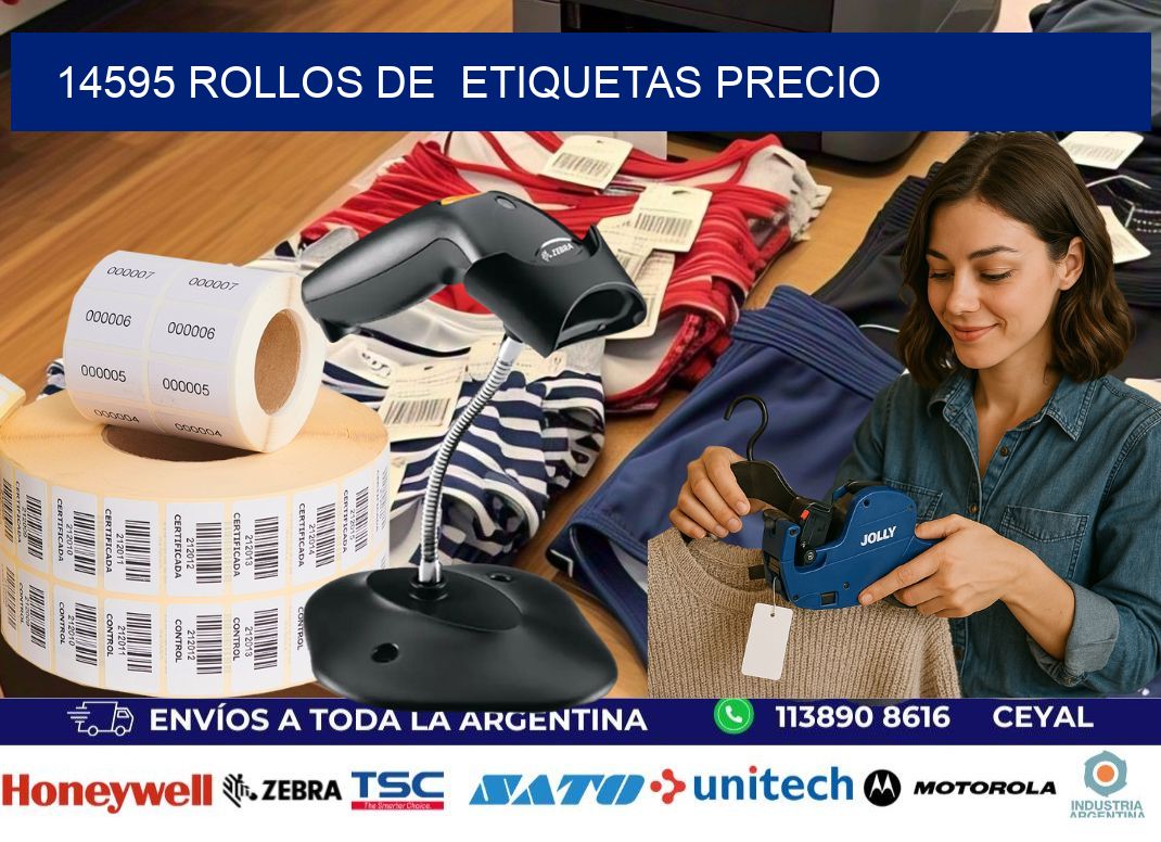 14595 rollos de etiquetas precio