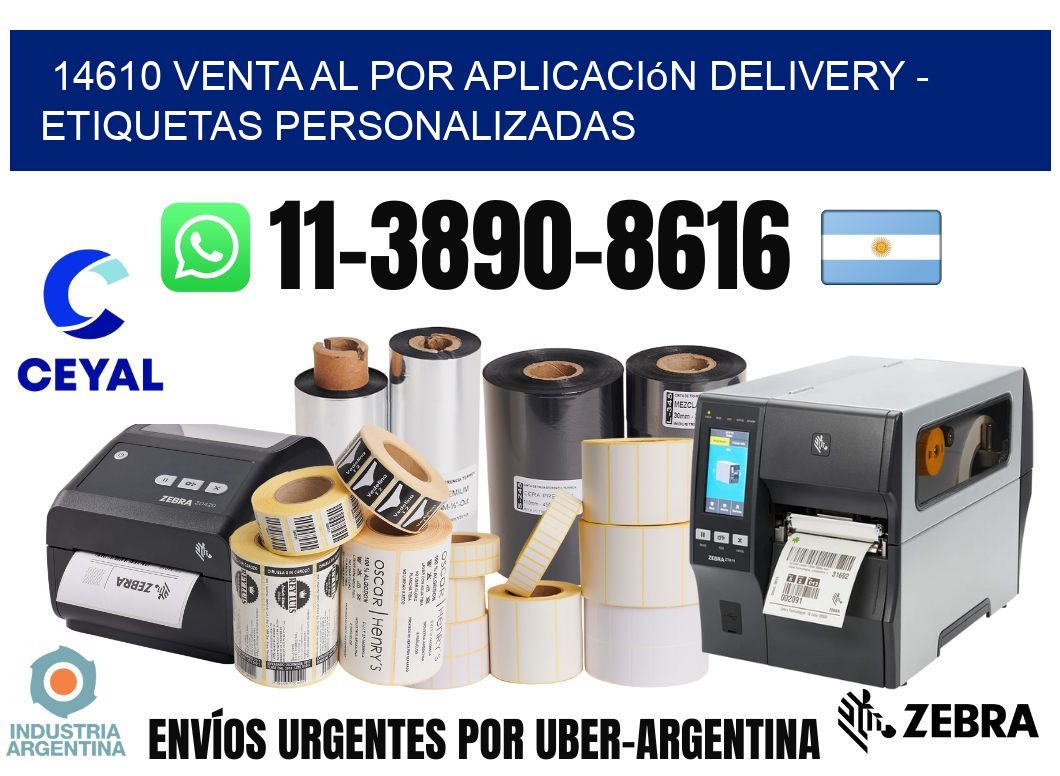 14610 Venta al Por Aplicación delivery - Etiquetas Personalizadas