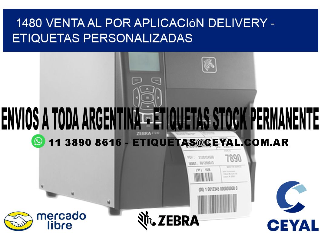 1480 Venta al Por Aplicación delivery - Etiquetas Personalizadas
