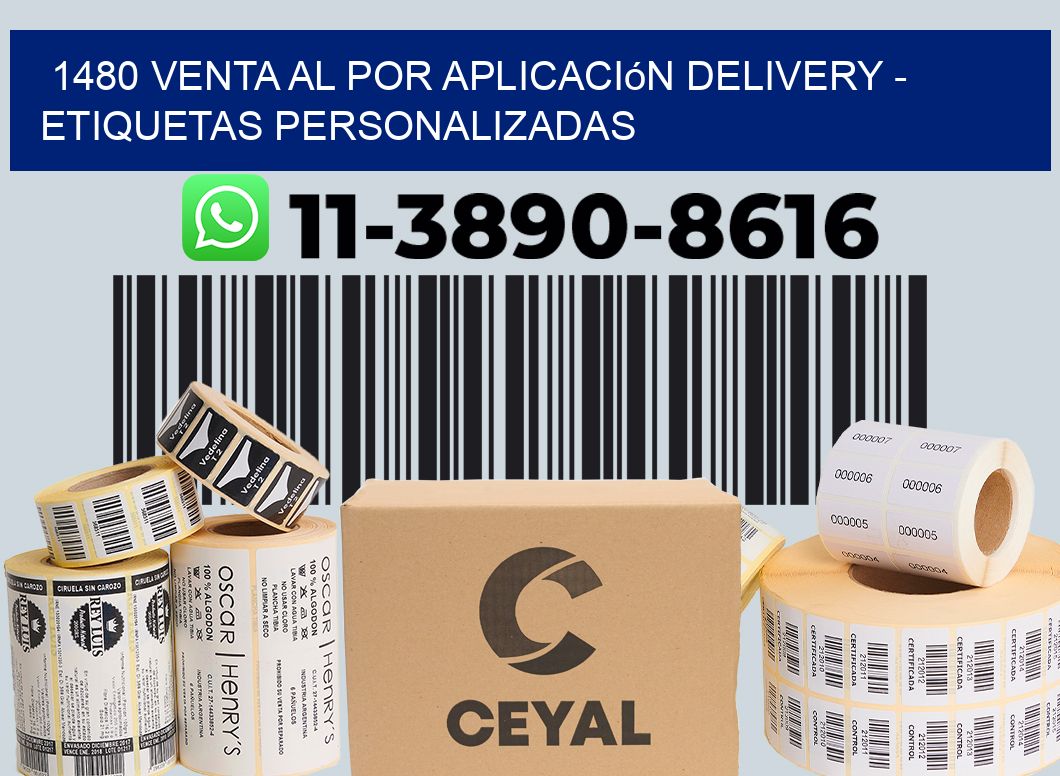 1480 Venta al Por Aplicación delivery - Etiquetas Personalizadas