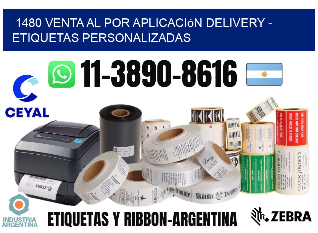 1480 Venta al Por Aplicación delivery - Etiquetas Personalizadas