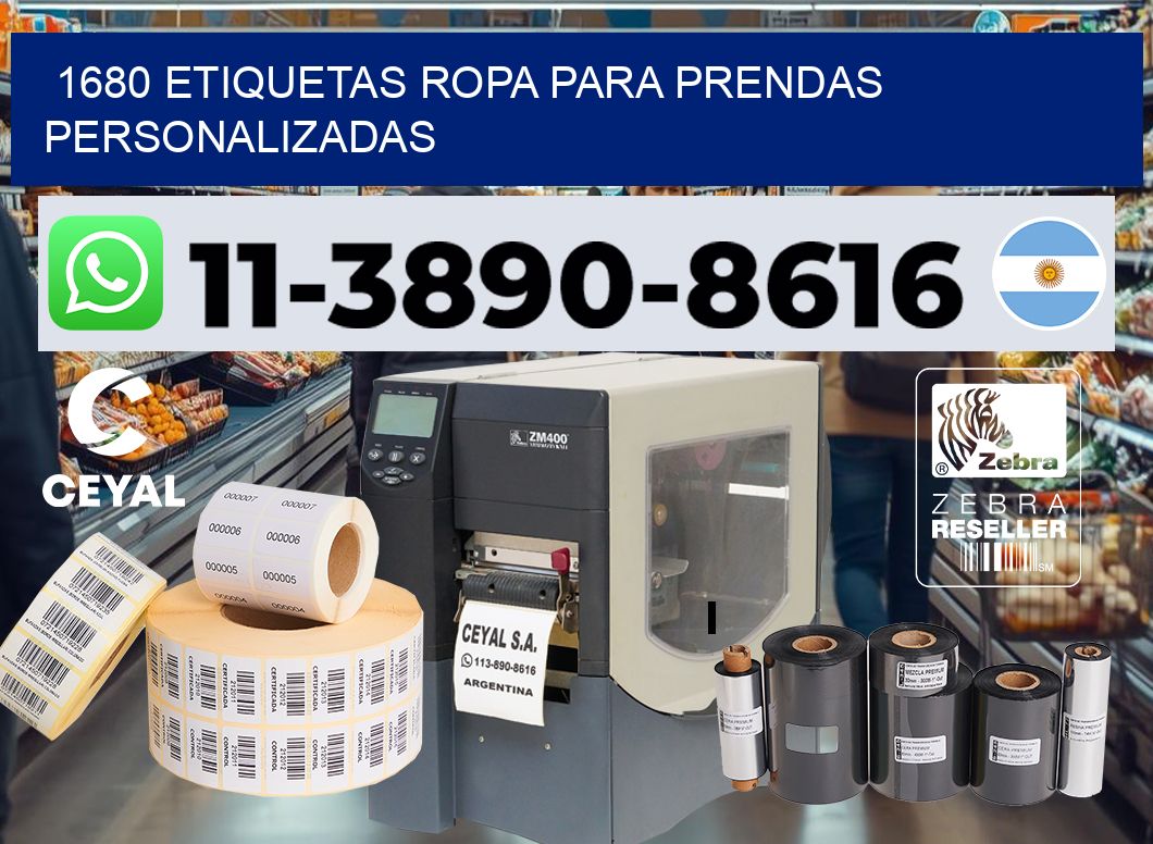 1680 Etiquetas ropa para prendas personalizadas