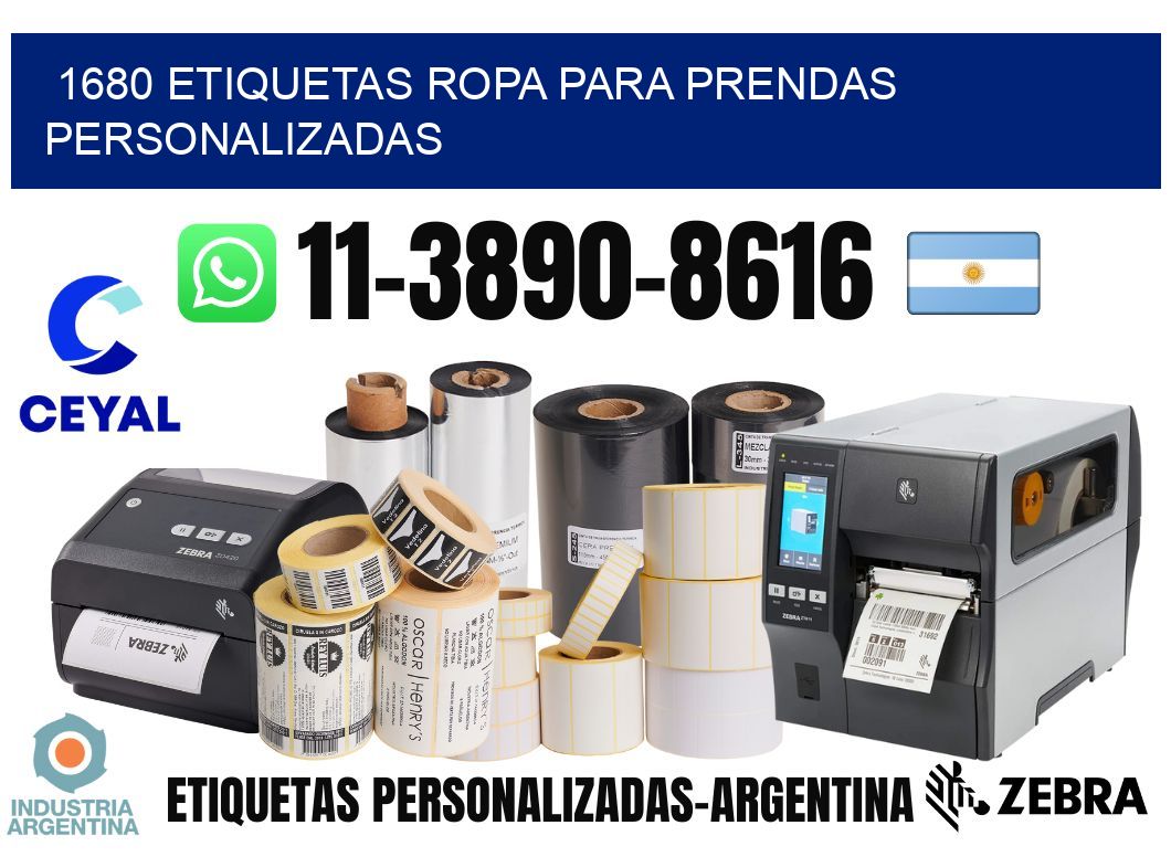 1680 Etiquetas ropa para prendas personalizadas