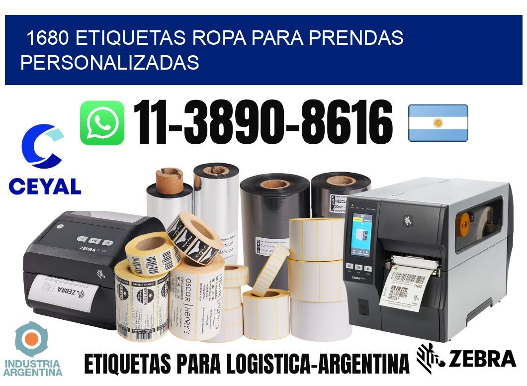 1680 Etiquetas ropa para prendas personalizadas