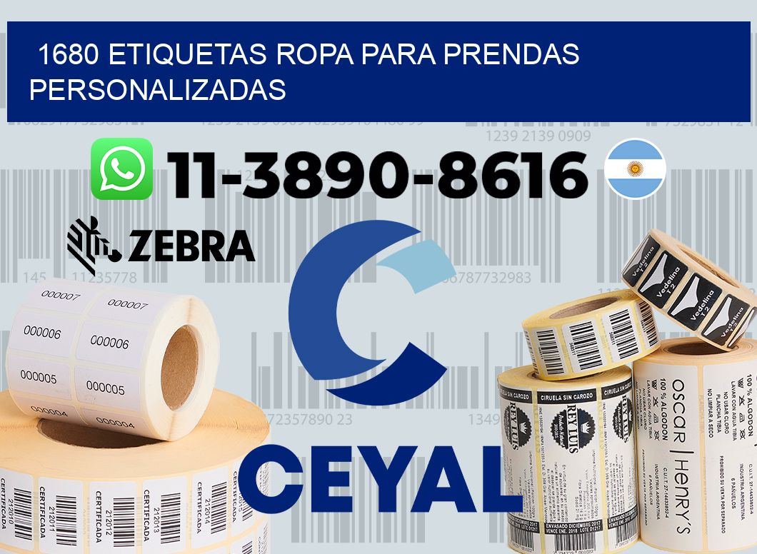 1680 Etiquetas ropa para prendas personalizadas
