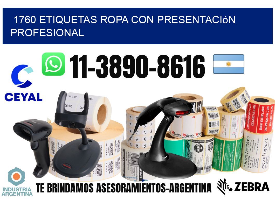 1760 Etiquetas ropa con presentación profesional