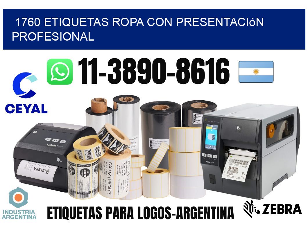 1760 Etiquetas ropa con presentación profesional