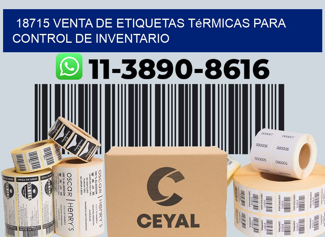 18715 venta de etiquetas térmicas para control de inventario