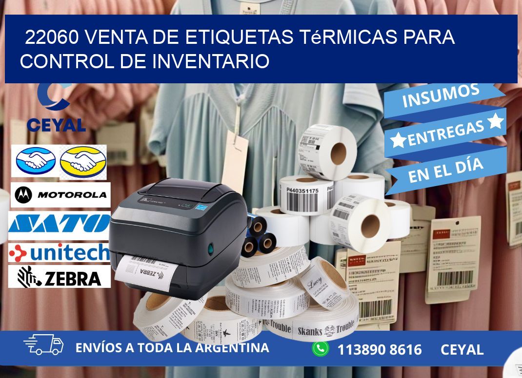 22060 venta de etiquetas térmicas para control de inventario