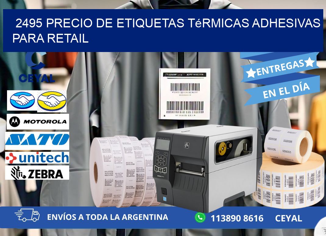 2495 precio de etiquetas térmicas adhesivas para retail