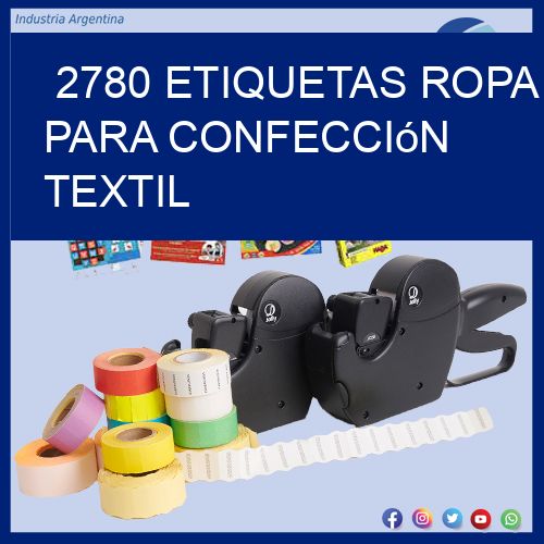 2780 Etiquetas ropa para confección textil