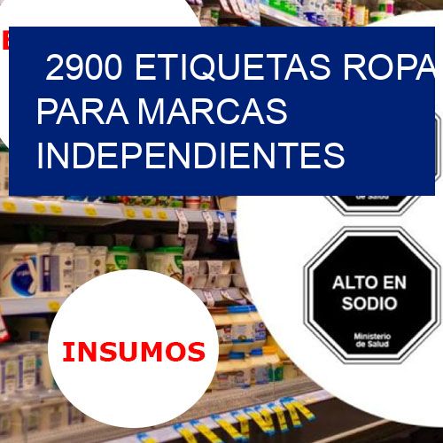 2900 Etiquetas ropa para marcas independientes