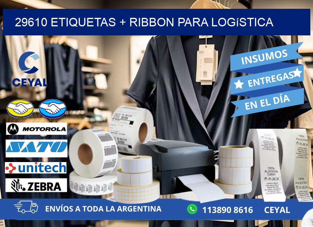 29610 etiquetas + ribbon para logística