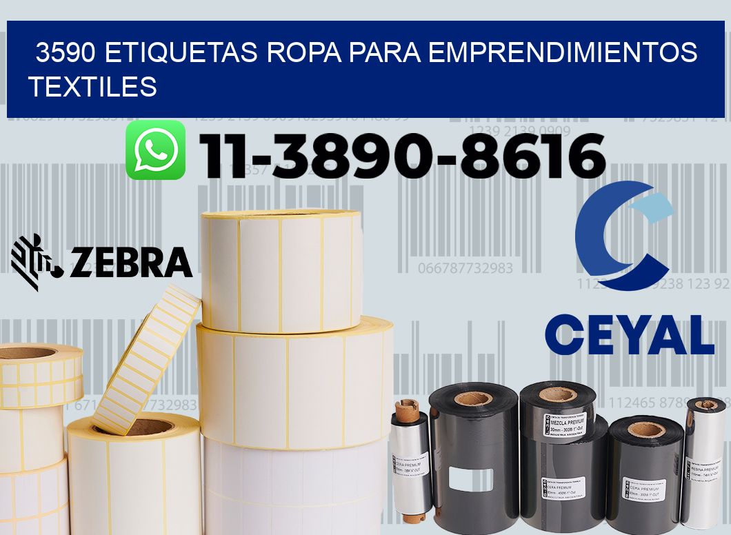 3590 Etiquetas ropa para emprendimientos textiles