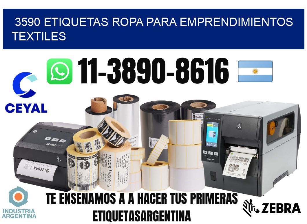 3590 Etiquetas ropa para emprendimientos textiles