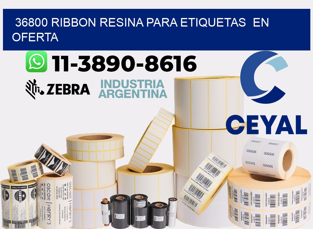36800 ribbon resina para etiquetas en oferta